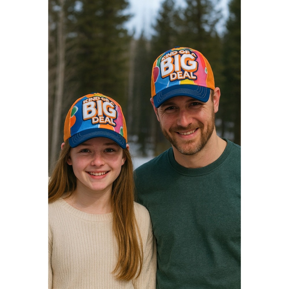 Kind Of A Big Deal Trucker Hat One Size,‎ Novelty Hat, Orange Mesh, One Size Hat